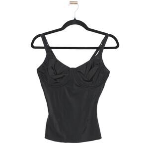 Body by Nancy Ganz Shaper Tank Top with Underwire Bra Black Size 38C